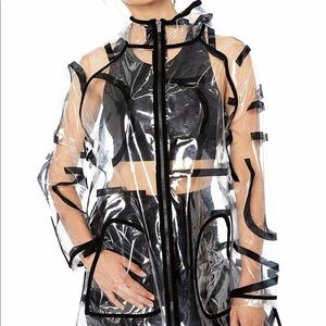 calvin klein transparent raincoat